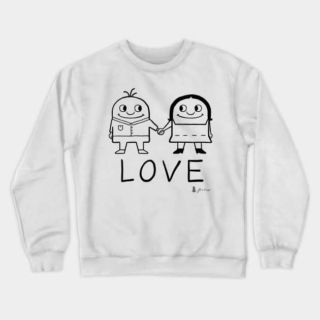 Love - text Crewneck Sweatshirt by FirTree